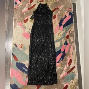 NA-KD Black Sequin Sparkle Maxi Dress